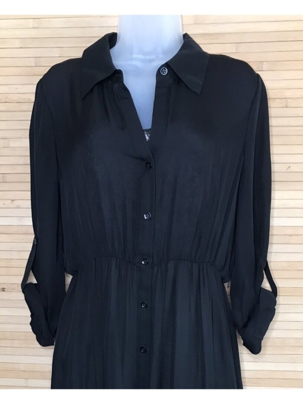 Alice + Olivia Raquel Button Down Shirt Dress 100% Silk Womens sz M Medium - Picture 4 of 9